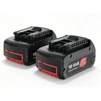 AjieQaQ 2*Bosch 18V 6Ah vervangende accu, lithium-ionaccu voor elektrisch gereedschap, compatibel met het Bosch Professional 18V GBA-systeem