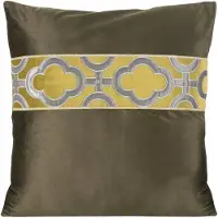 Eurofirany Bruine Sierkussenhoes 45x45 cm - Fluweel met applicatie