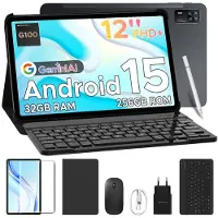Doogee Tab E3+ Android 15, 12 inch, 32 (8+24)GB + 256GB (uitbreidbaar tot 2TB), 4G LTE, 90Hz, 8800mAh/18W, toetsenbordset