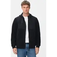 Camel active Fleecevest met capuchon en zijzakken - Maat menswear-L - Navyblauw