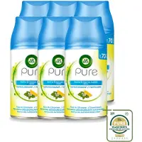 Air Wick 6 x Freshmatic - Luchtverfrisser Navulling - Pure Essentiële Oliën Verfrissend - 250ml - Wasstrips - Luchtverfrisser - Geurverspreider - Essentiële Oliën - Frisse Geur - Automatische Geur