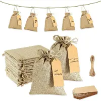 Merkloos Solidchoice - Adventskalender om Zelf te Vullen met Etiketten en Touw