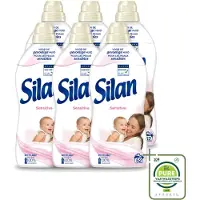 Silan 6 x – Wasverzachter – Sensitive – 1144 ml - Grootverpakking - Vaatwasstrips - Wasverzachter - Gevoelige Huid - Hypoallergene - Huidvriendelijk - Wasgoed Zachtheid