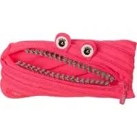 Zipit Grillz Monster etui / pennenhouder, glanzend roze
