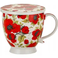 Marco polo Porseleinen Theemok met Zeef en Deksel - Bloemendesign, 500 ml
