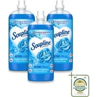 Soupline 3 x – Wasverzachter – Active Fresh Frisheid van Blauwe Anjer – 2 L - Wasstrips - Wasverzachter - Frisheid - Blauwe Anjer - Wasgoed - Kleding
