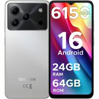 Doogee Note 56 Smartphone, Android 16, 6,56" 90Hz HD+, 6150mAh batterij, 24GB RAM + 64GB opslag, 4G Dual-SIM, 8MP camera, gezichtsherkenning, OTG, zonder abonnement