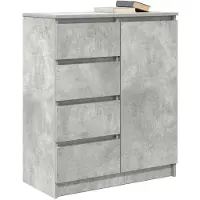 vidaXL Dressoir met lades 71x35x84 cm spaanplaat betongrijs