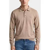 Bos Bright Blue Scotland Blue Polo lange mouwen heren Beige Plince Polo Pull SPE00005PL07SB/2500