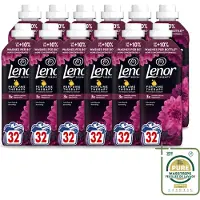 Lenor 12 x – Wasverzachter – Lotus Flower & Diamond Figs – 32 Wasbeurten – 675 ml - Wasstrips - Wasverzachter - Wasmachine - Geur - Wasbeurt - Kleding Verzachten