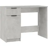 Merkloos Solidchoice - Bureau Betongrijs 100 x 50 cm met Lade en Vakken