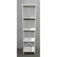 Meander kast, wit, metaal, 44,5 x 38,5 x 166,5 cm (normaalprijs: €99,95)