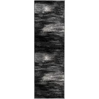 vidaXL - Lopers - Tapijt - FLORNES - Geweven - Zwart - Penselen - 100 - x - 350 - cm - PP