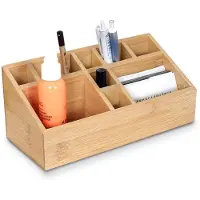 Merkloos Omgoods - Houten Bureau Organizer met 10 Vakken