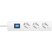 Kopp Duoversal Plus Snoer Centraal 3V/6V Schakelaar 1.4M Wit - 233802006
