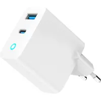 Gembird TA-UC-PDQC65L-W-01: Oplader voor mobiele apparaten, universeel, wit, AC, snelladen, voor gebruik binnenshuis