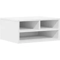 vidaXL Printerkastje 49x40x22,5 cm bewerkt hout wit