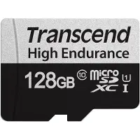 Transcend 350V - Flashgeheugenkaart (inclusief SD-adapter) - 128 GB - UHS-I U1 / Class10 - microSDXC UHS-I