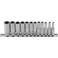 Bgs 2757: Set van 12 doppen, 6,3 mm (1/4")