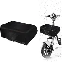 Famanu - Dubbelzijdige regenbescherming voor fietsmand - Bescherming tegen regen en vocht - Waterdicht polyester - Zwart 1 stuk