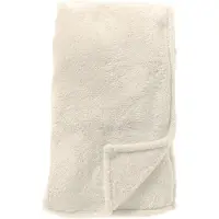 Textino plaid COZY - 140x180 cm - gerecycled zachte fleece - Off-white