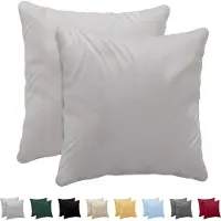 Famanu - Kussenhoes 40 x 40 cm - Bescherming voor je kussen - 100% katoen - Lichtgrijs (set van 2)