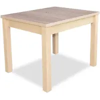 AEA Stilvoller Esstisch mit Holzllanplatte in Beige Farbe Moder Esszimmer