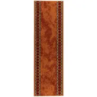 vidaXL - Lopers - Tapijt - FLORNES - Geweven - Oranje - 100 - x - 150 - cm - PP - 7 - mm