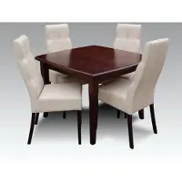 AEA Luxus Esszimmer Set Garnitur 5tlg Braun Holz Möbel 4xStuhl Tisch Stil Modern