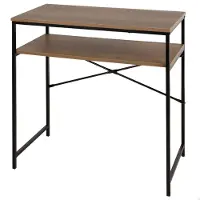 Merkloos Solidchoice - Industriële Bureau met Houten Bovenkant en Stalen Frame, 77 x 40 cm