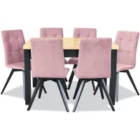 AEA Klassischer Esstisch Tisch Holz Esszimmer Garnitur 6x Stuhl Set Stühle 7 tlg.Set