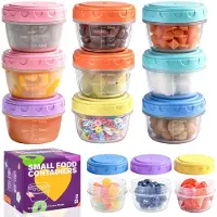 Merkloos Solidchoice - Set van 12 Kleine Vriesdozen met Deksel