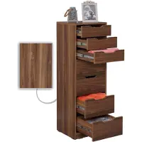 Skye Decor , Flow - Walnoot, Kommode, Notenhout, 100% melaminecoating, 44 x 40 x 130 cm