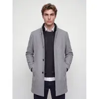 Jack & Jones Melton wool blend coat - heren jas - grijs (light grey melange)