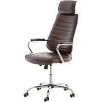 CLP bureaustoel Rako V2, bekleding van kunstleer, traploos verstelbaar met kantelmechanisme, kleur: bordeauxrood