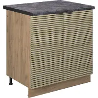 Vicco Wastafelkast Fame-Line Eiken paneel 80 cm , WB Antraciet, Model 51368