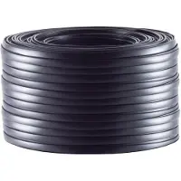S-Impuls Telefoonkabel 4-aderig op rol | CCA (AWG30) | plat | zwart | 50 meter