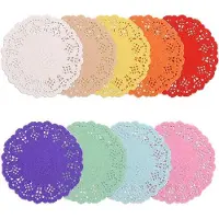 OEM Allecto Plus - Set van 180 taartpunten, 88 mm, in gemengde kleuren, papieren servetringen voor bruiloften, feestdecoraties en serviesaccessoires.