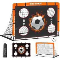 Merkloos Voetbaldoel 150 x 120 cm, fiberglass, voor de tuin