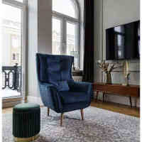AEA Sessel Club Lounge, design fauteuil, gestoffeerde bank, 1-zits, geschikt voor tv-ruimte, textiel