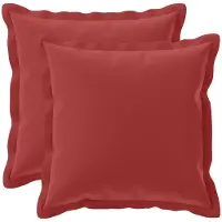 vidaXL Kussensloop 2 st HOUTEN Wijnrood 35 x 35 cm Polyester