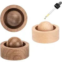 Merkloos Essentiële olie diffuser set van 2, hout, handgemaakt, voor thuis