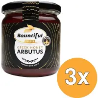 Bountiful 3x Griekse Rauwe Honing Arbutus (500 gr)