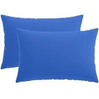 vidaXL Kussensloop 2 st HEERLEN Koninklijk Blauw 30 x 50 cm Polyester
