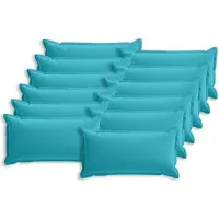 vidaXL Kussensloop 12 st HOUTEN Turquoise 40 x 80 cm Polyester