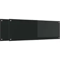vidaXL Keukenachterwand 2 st Zwart 120 x 40 cm gehard glas