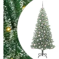 Syfax Kunstkerstboom, besneeuwd met LED-verlichting, 180 cm