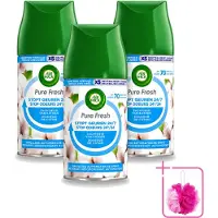 Air Wick 3 x Pure - Luchtverfrisser Navulling - Zachtheid van Katoen - 250ml - Bulkverpakking - Luchtverfrisser - Douchemop - Geurverspreider
