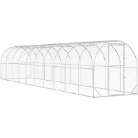 Syfax Kippenhuis, model Silber, afmetingen 1000 x 200 x 200 cm, gemaakt van verzinkt staal