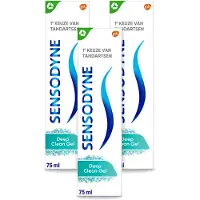 Sensodyne 3 x – Tandpasta – Deep Clean Gel – 75 ml - Voordeelverpakking - 3 stuks